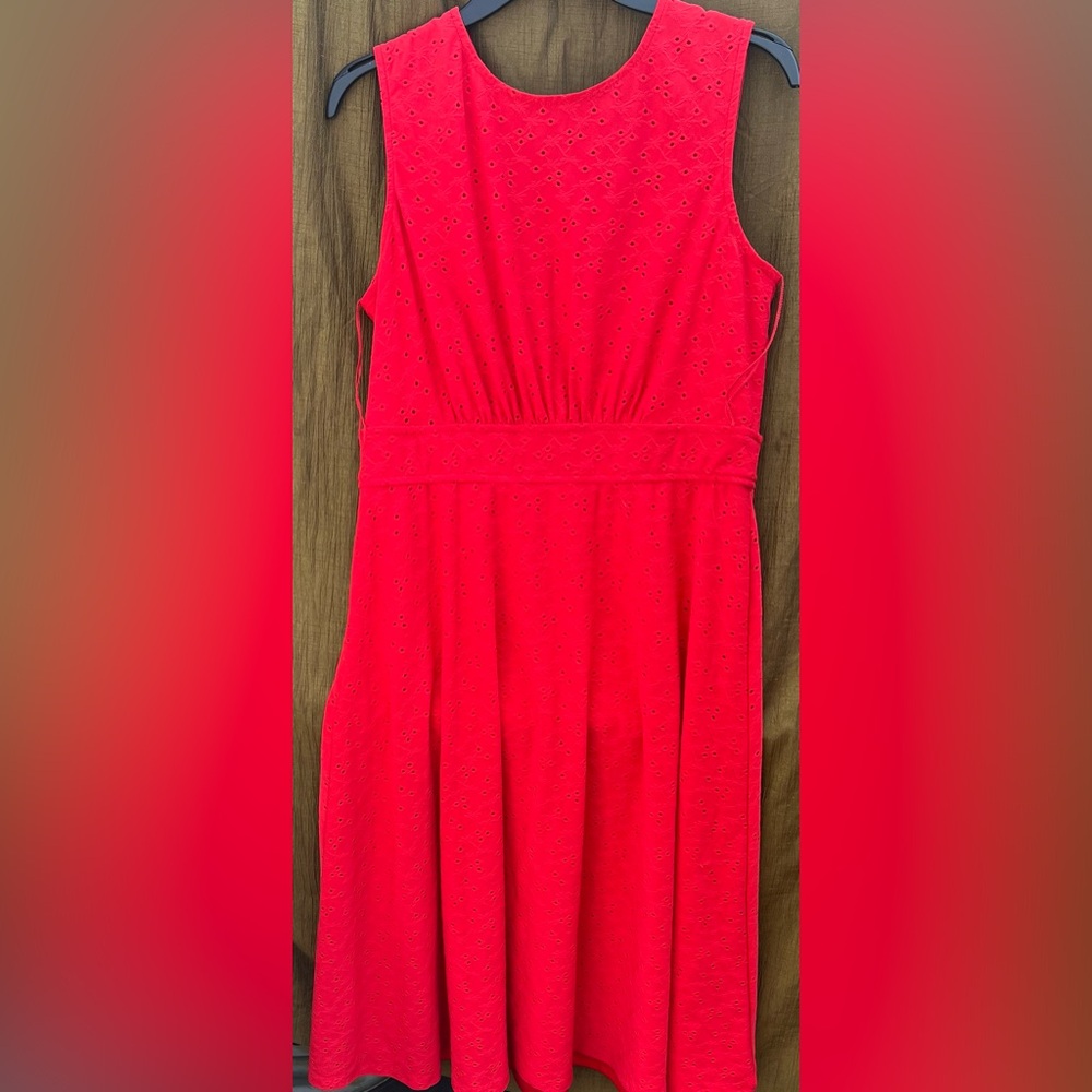 Eyelet detail dress